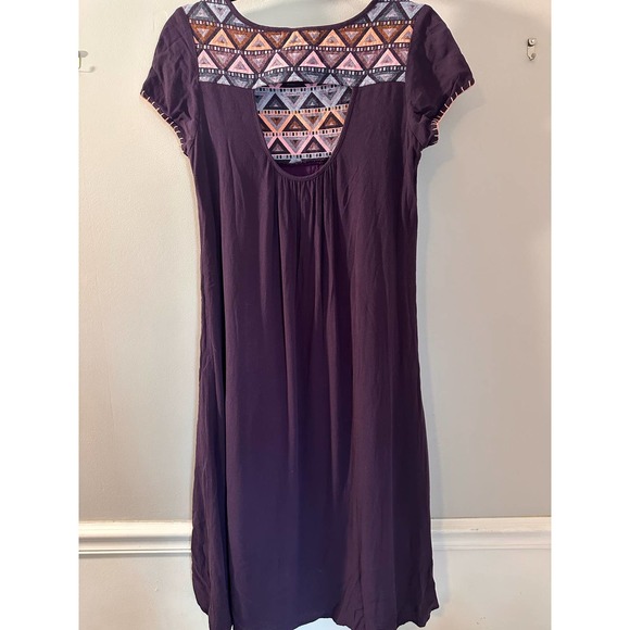 Altar'd State Fiesta High Low Embroidered Purple Dress-Small - Picture 2 of 6